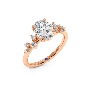 Oval With Round Halo Engagement Ring