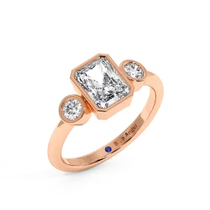 Radiant With Round Trilogy Ring