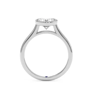 Oval Diamond Plan Engagement Ring - White Gold