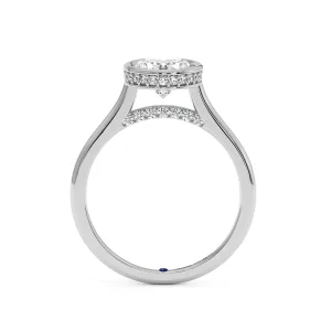 Oval Diamond Engagement Ring - White Gold